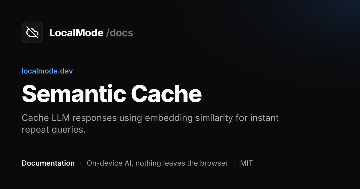 Semantic Cache