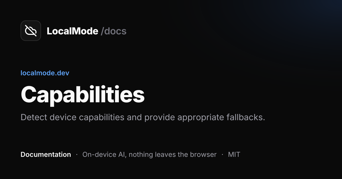 Capabilities