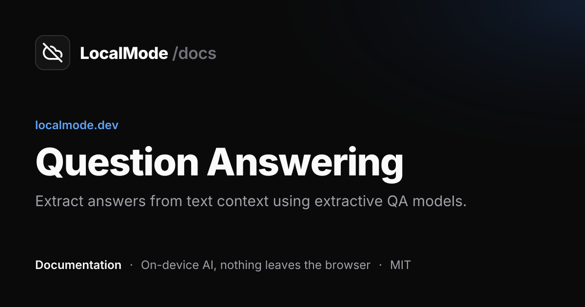 Question Answering