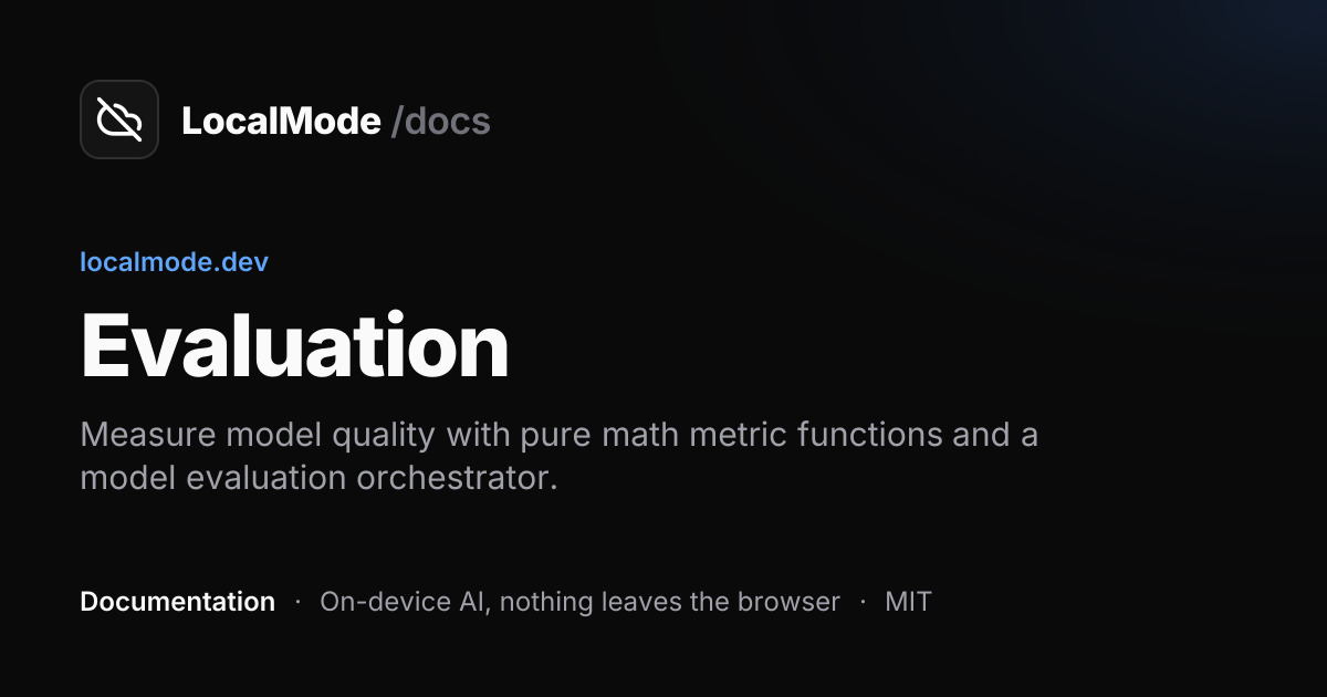 Evaluation