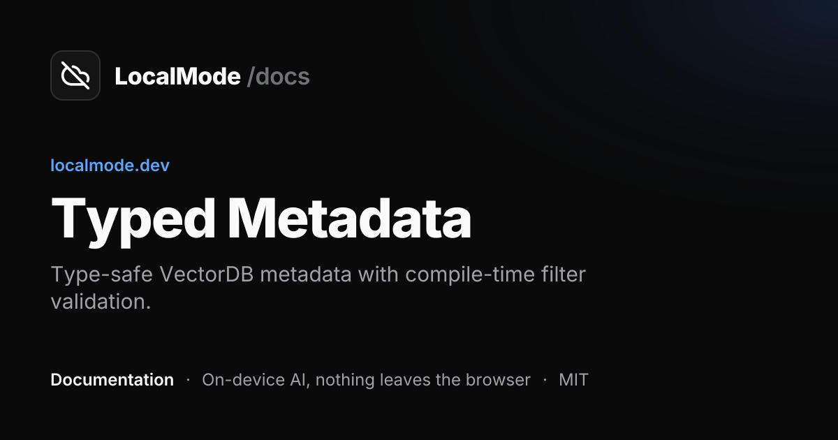 Typed Metadata