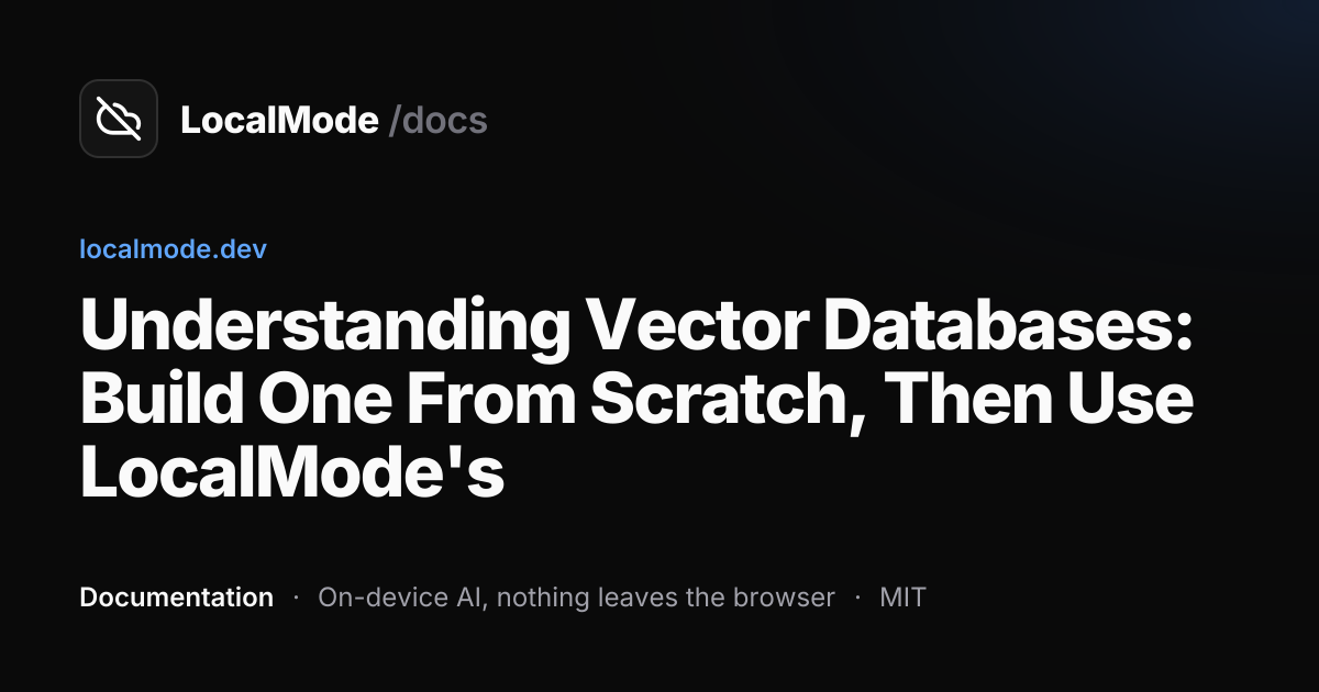 Understanding Vector Databases: Build One From Scratch, Then Use ...