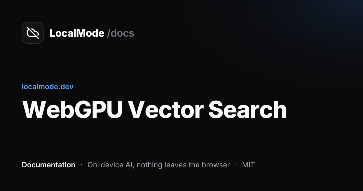 WebGPU Vector Search