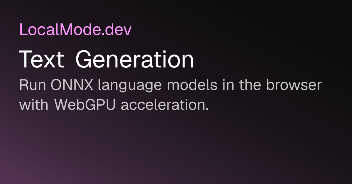 Text Generation